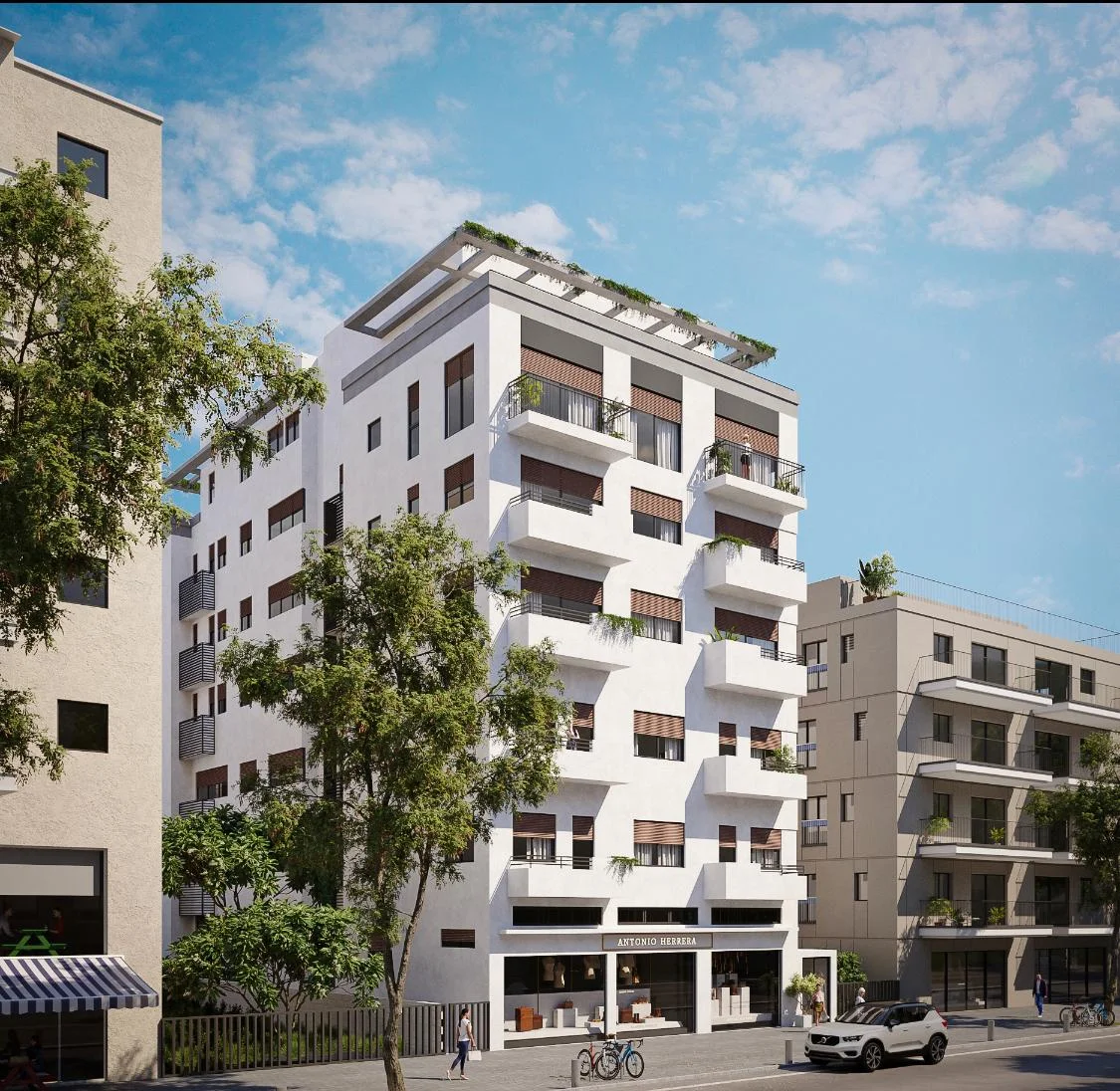 Façade extérieure du projet rue Ben Yehuda, Tel Aviv