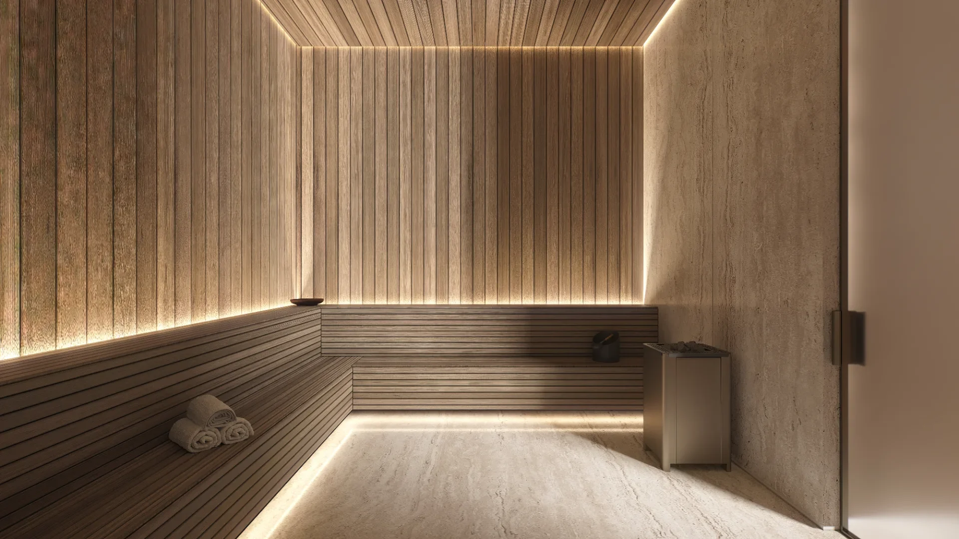 Sauna sec de l'étage Wellness