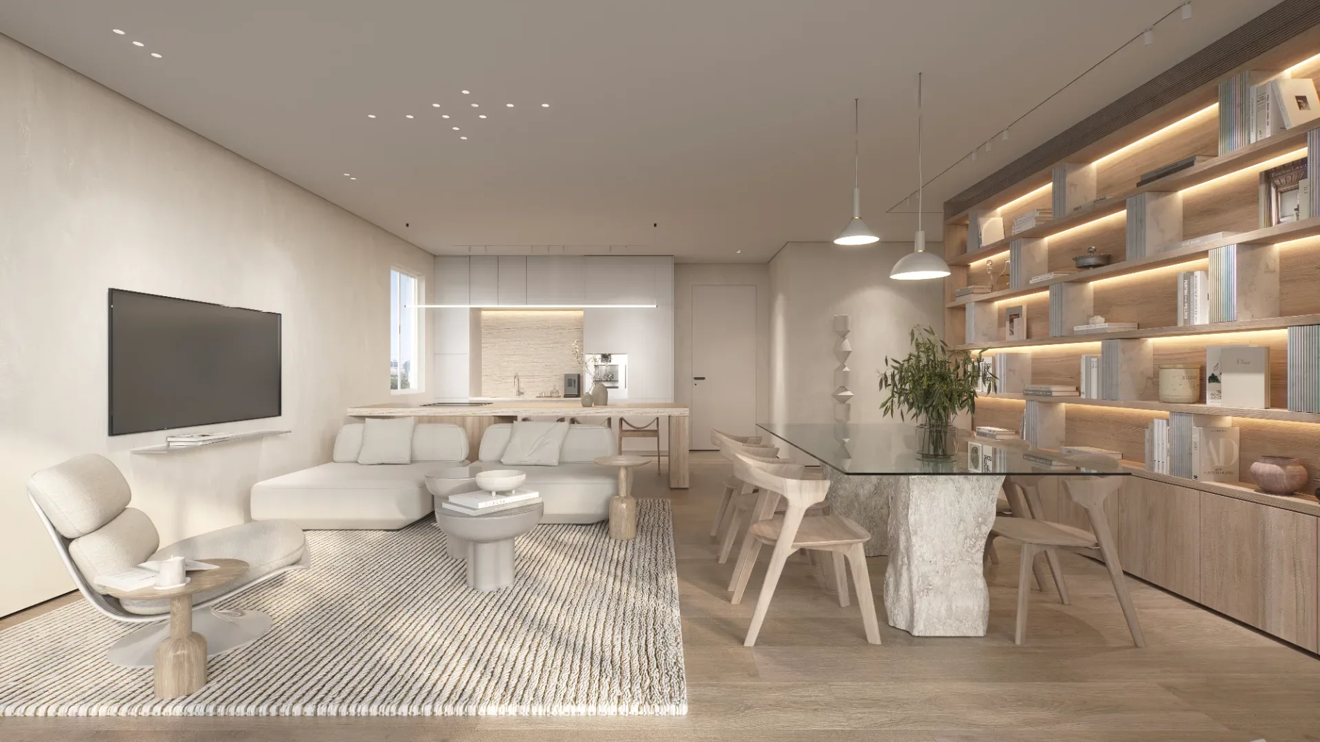 Séjour et salle à manger, appartement 5 pièces