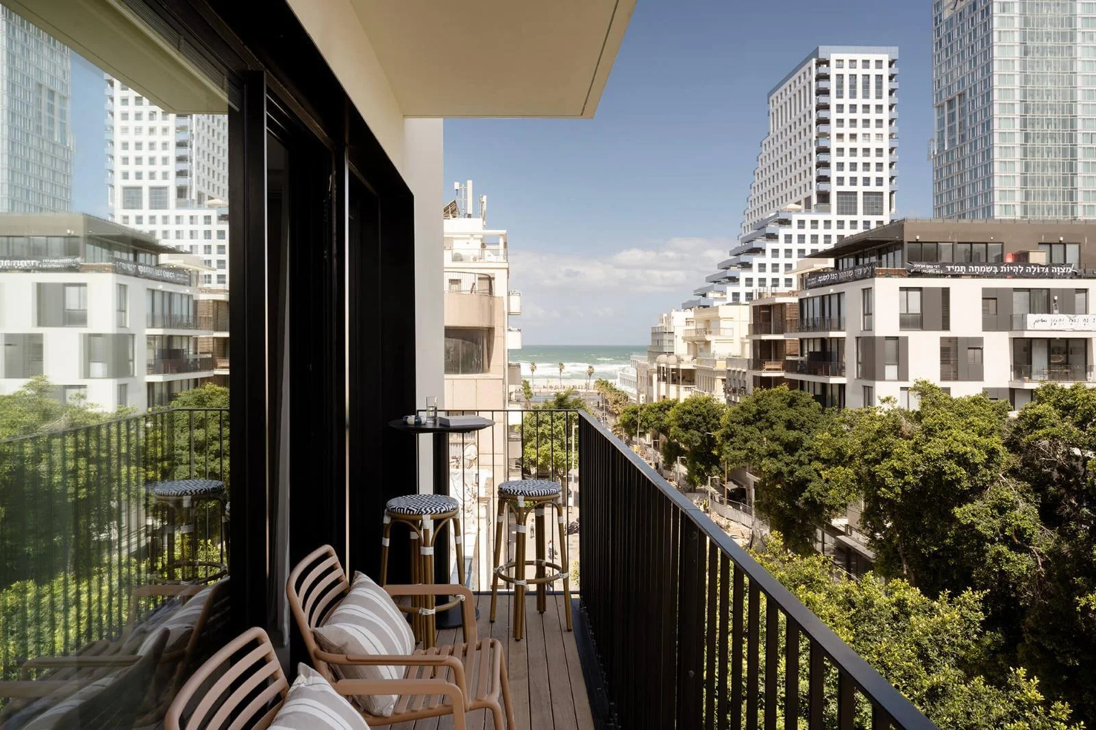 Balcon avec vue mer, Allenby 28 Tel Aviv